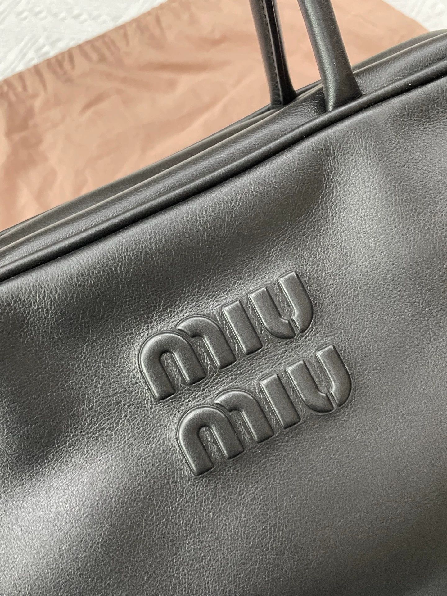 Miu Miu MIU MIU Beau Black Leather Briefcase Gold Near New Size ONE SIZE - 4 Thumbnail