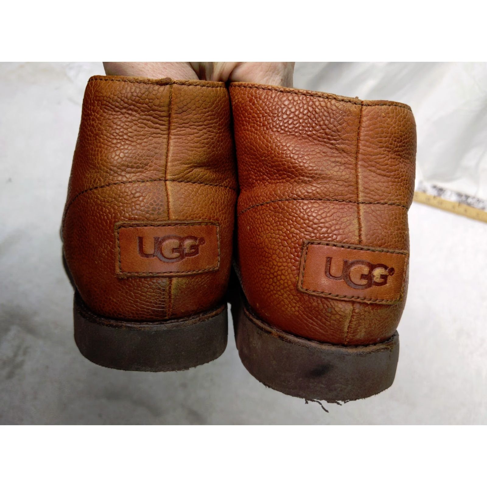 Ugg UGG Ankle Boots Womens 7 39.5 Brown Leather Lace Up Booties Shearling Mid N/A Womens Bootie Size US 6 / IT 36 - 4 Thumbnail