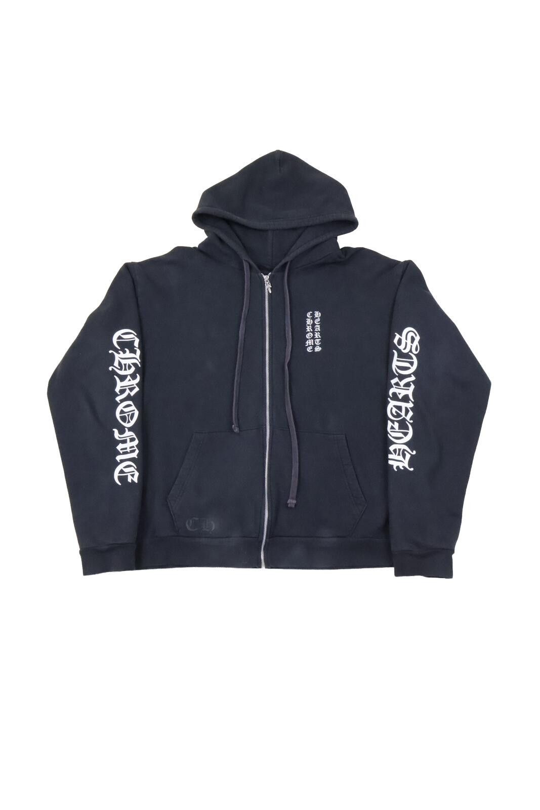 Chrome Hearts Vertical Logo Zip Up Hoodie Size US XL / EU 56 / 4 - 1 Thumbnail