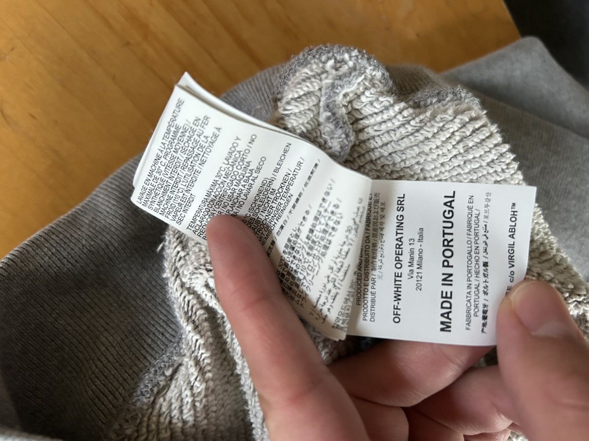 Off-White Rare Off White Main Label 2013 Grey Crewneck Sweatshirt Size US M / EU 48-50 / 2 - 5 Thumbnail