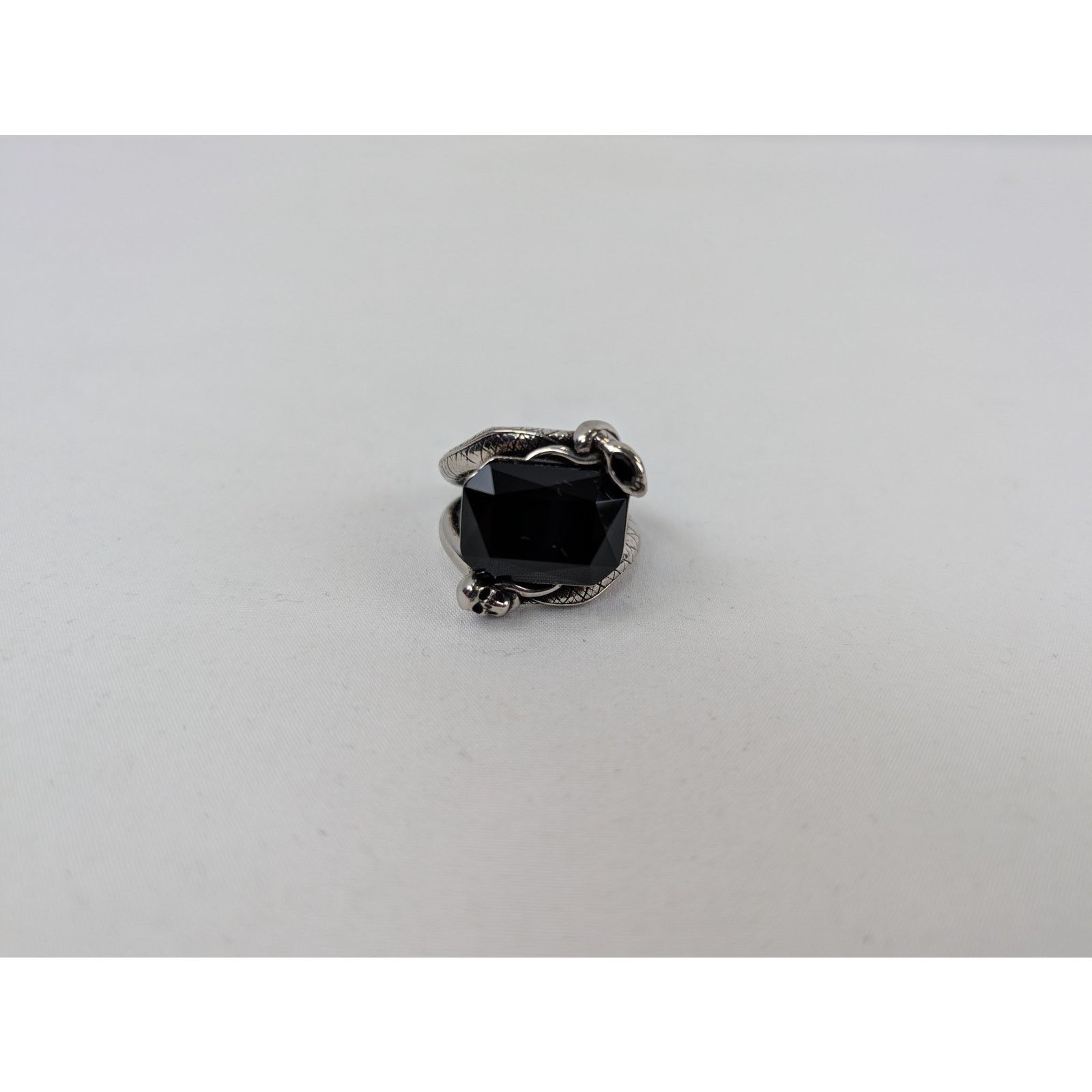 Alexander McQueen o1rshd1 Size: 19 / Brass Snake & SKL jewelry Ring in Silver Size ONE SIZE - 2 Thumbnail