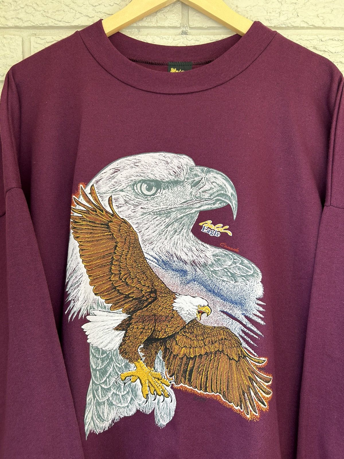 Vintage Vintage 90s Bald Eagle Nature Crewneck Size US XL / EU 56 / 4 - 2 Thumbnail