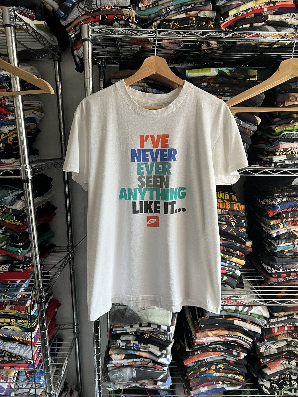 Nike 90s Nike Nice Shoes Single Stitch Promo Tee Size US M / EU 48-50 / 2 - 1 Thumbnail