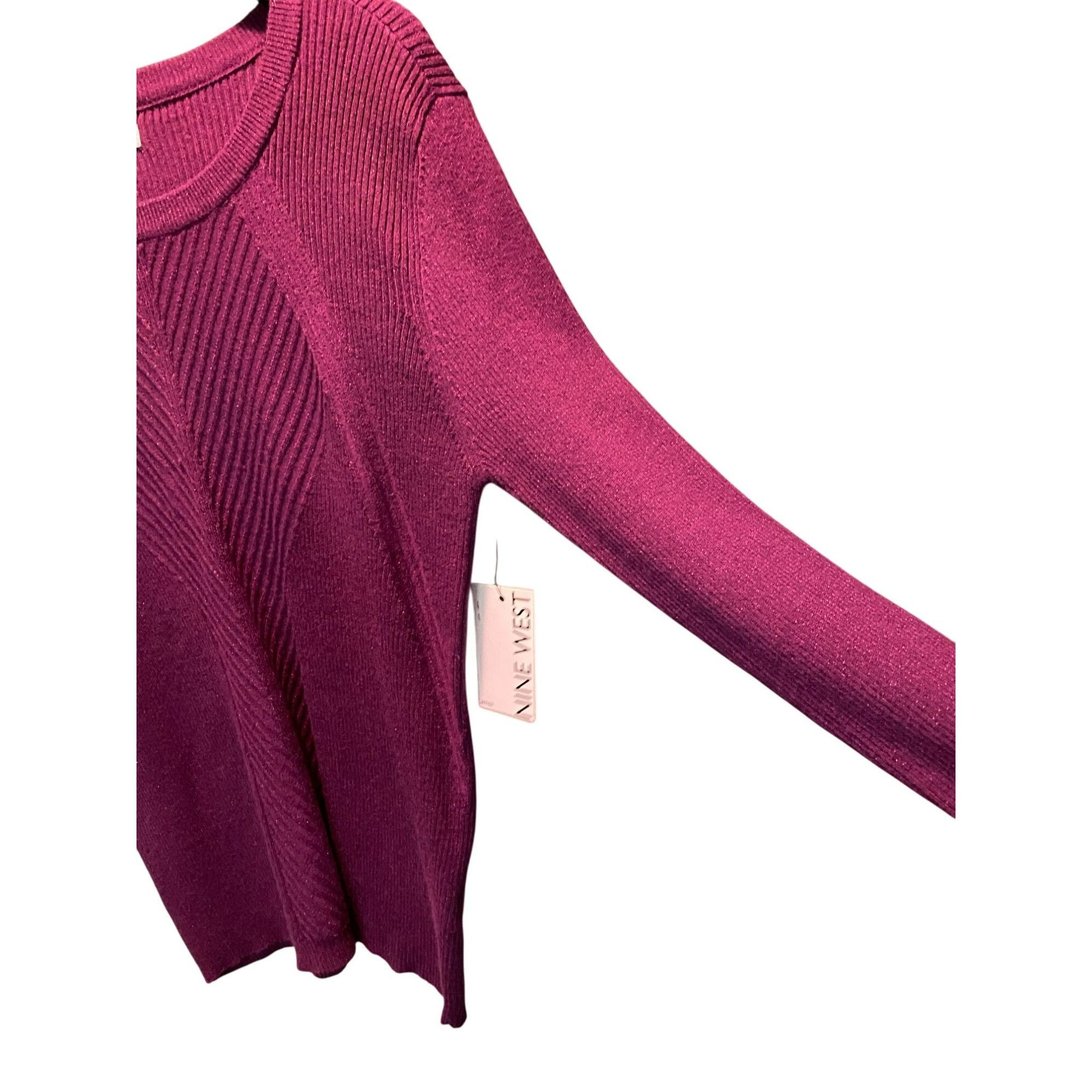 Nine West Nine West PXL XLP Petite Magenta Fuchsia Pink Long Sleeve Kn Size XL / US 12-14 / IT 48-50 - 4 Thumbnail