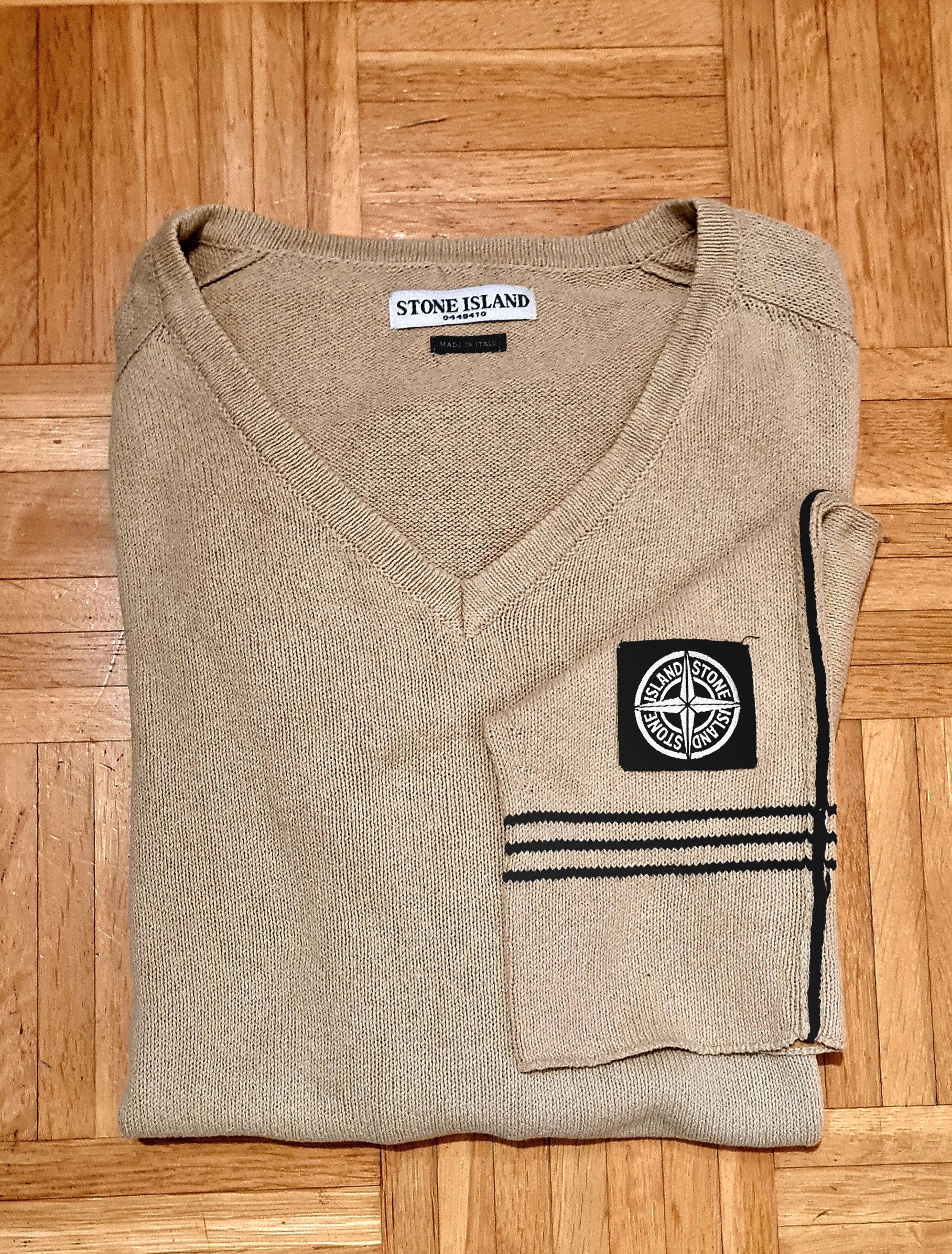 Stone Island Vintage Stone Island Spellout Knit Sweatshirt 2005 XXL Size US XXL / EU 58 / 5 - 8 Thumbnail