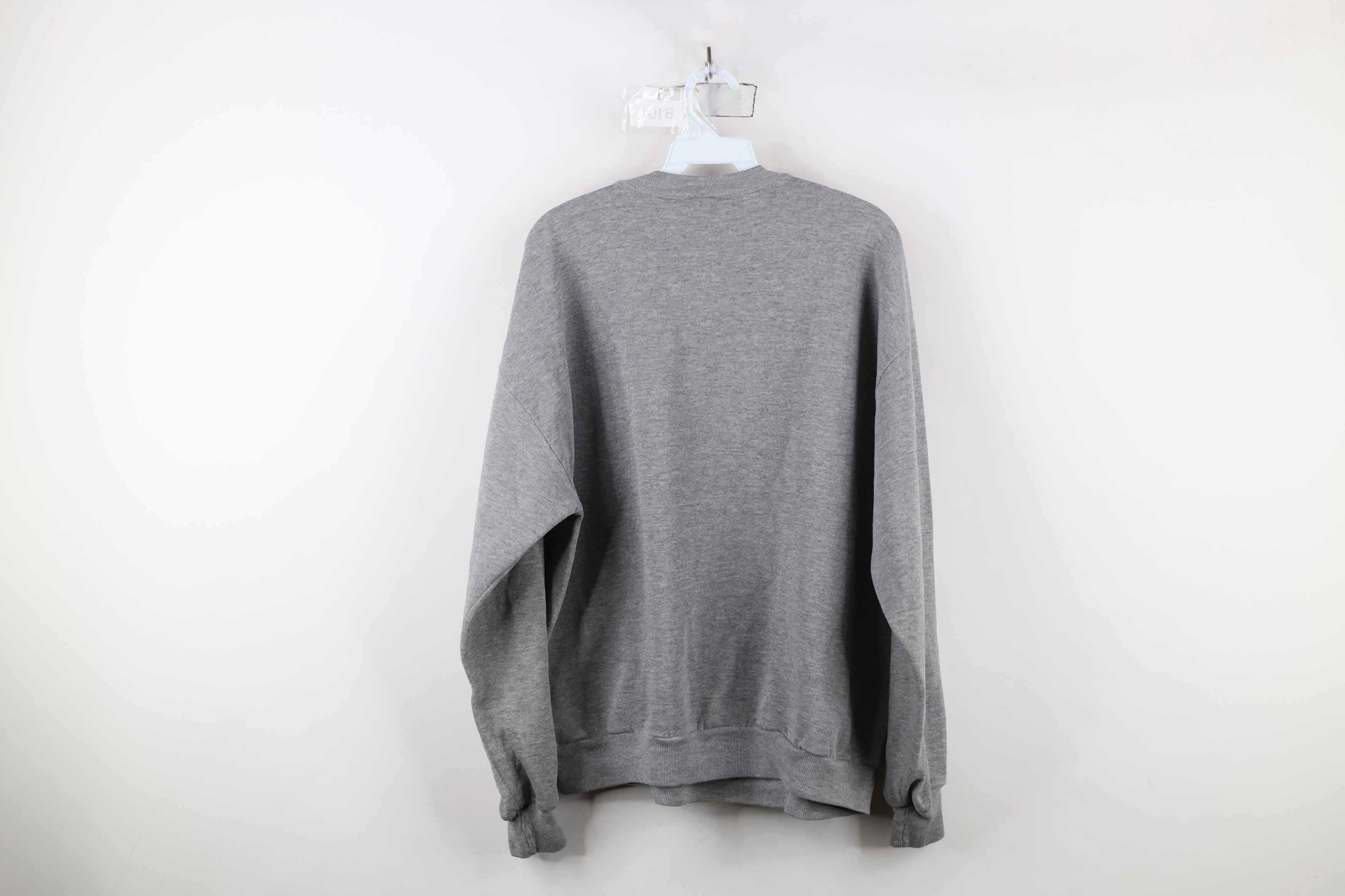 Vintage Vintage 90s Streetwear Crewneck Sweatshirt Heather Gray USA Size US XL / EU 56 / 4 - 11 Thumbnail