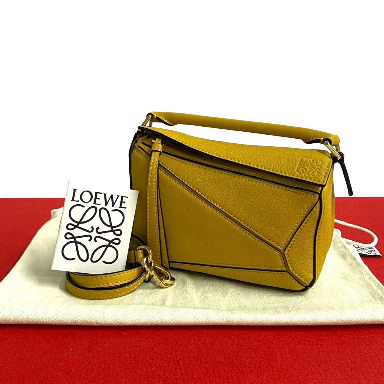 Loewe Loewe Puzzle Bag Leather 2Way Bag Leather Shoulder Bag in Yellow, Women's