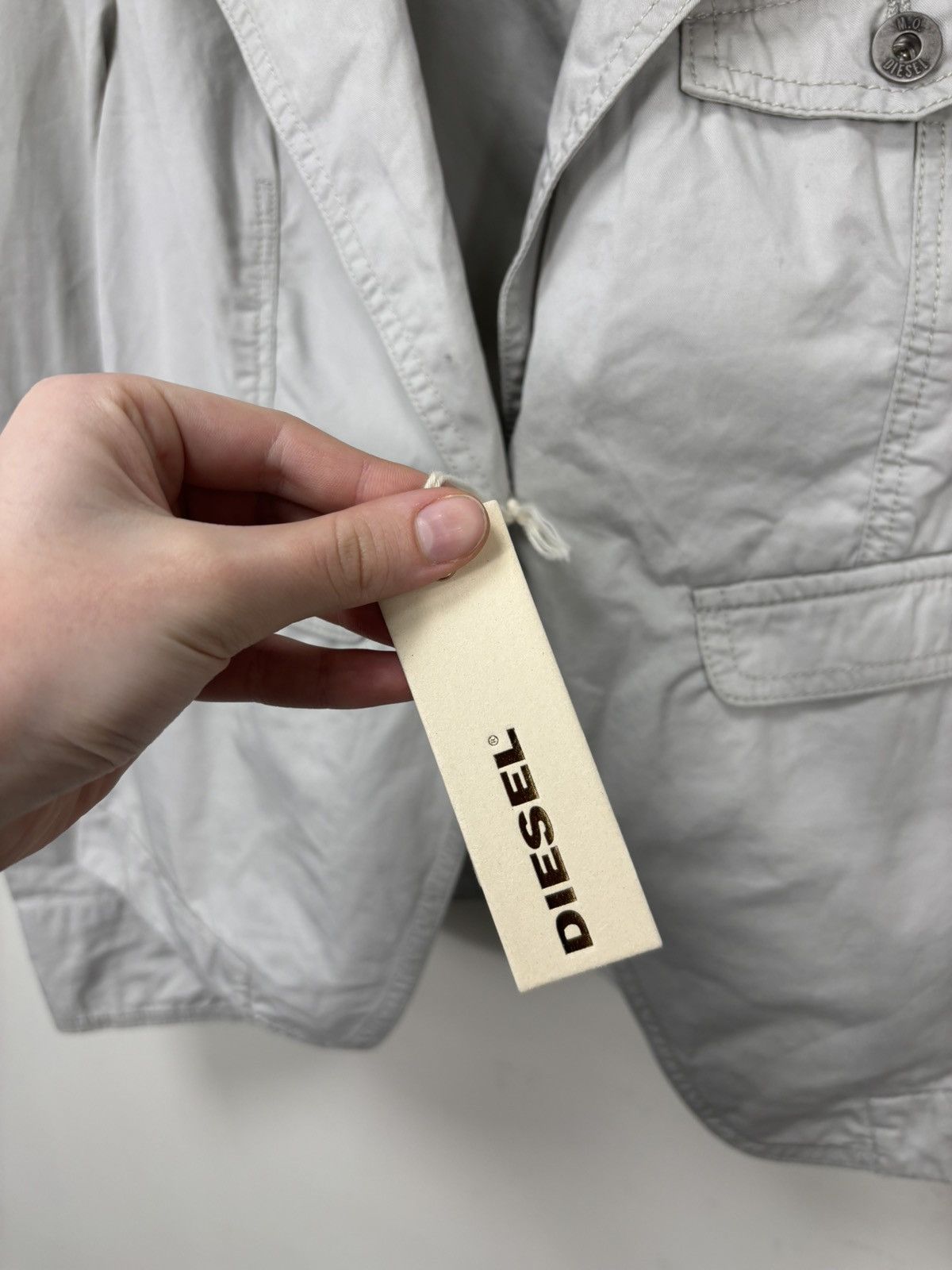 Diesel Diesel G-Velka NWT Women’s Grey Avant Garde Blazer Jacket Size L / US 10 / IT 46 - 9 Thumbnail