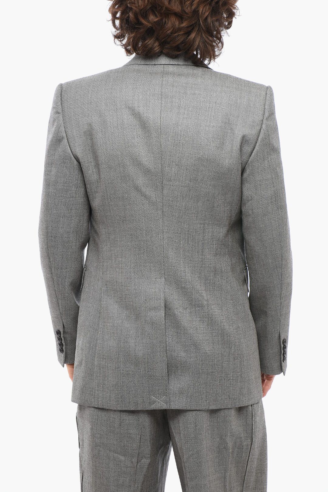 Alexander McQueen og1mm0925 Double-breasted Twill Wool Blazer in Grey Size US M / EU 48-50 / 2 - 2 Thumbnail