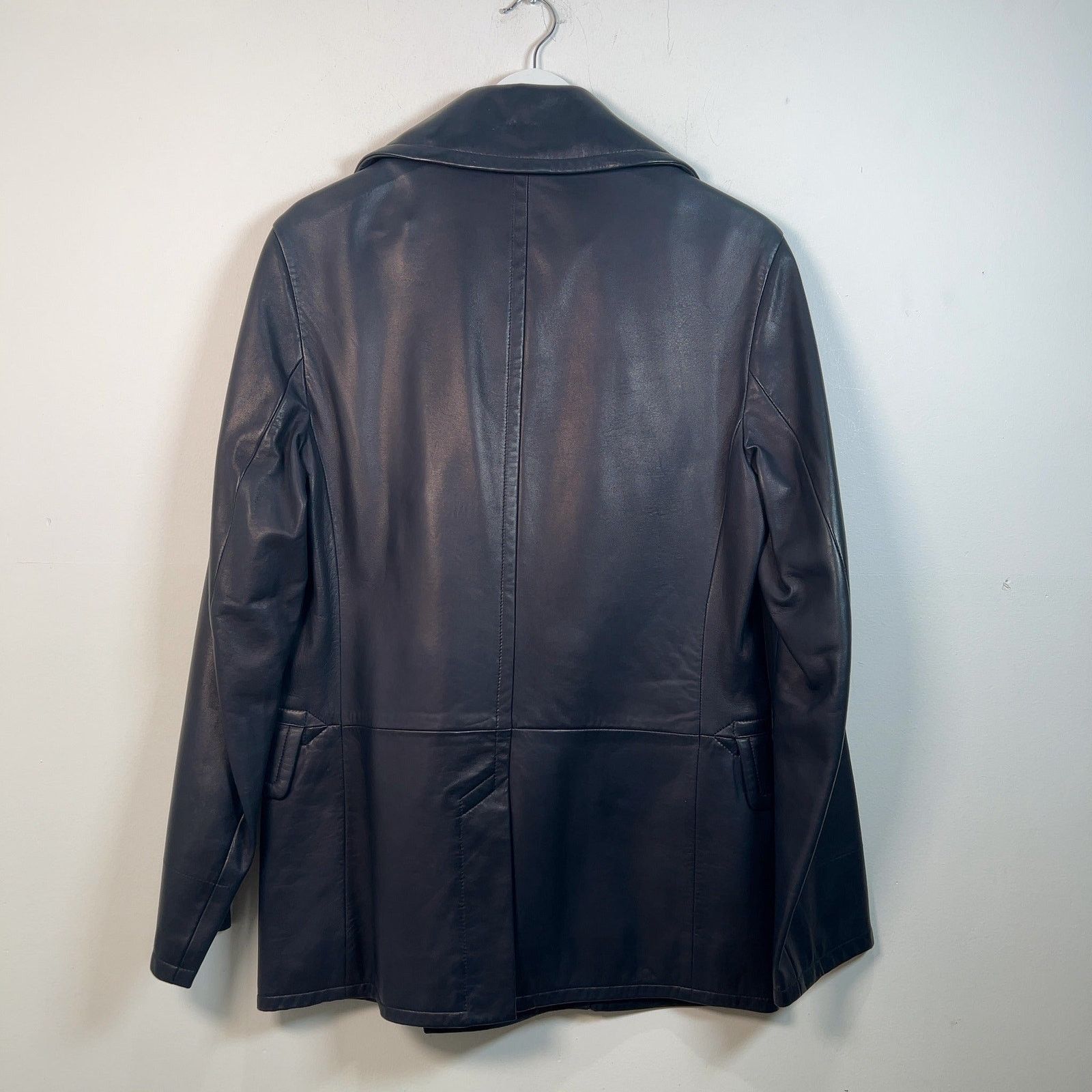 Ralph Lauren Ralph Lauren Purple Label Navy Leather Blazer Jacket Size S Size US M / EU 48-50 / 2 - 6 Thumbnail