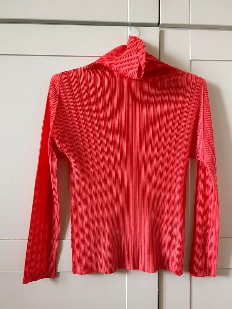 Issey Miyake Issey Miyake size:3 Red pleated long-sleeved shirt Size M / US 6-8 / IT 42-44 - 1 Thumbnail