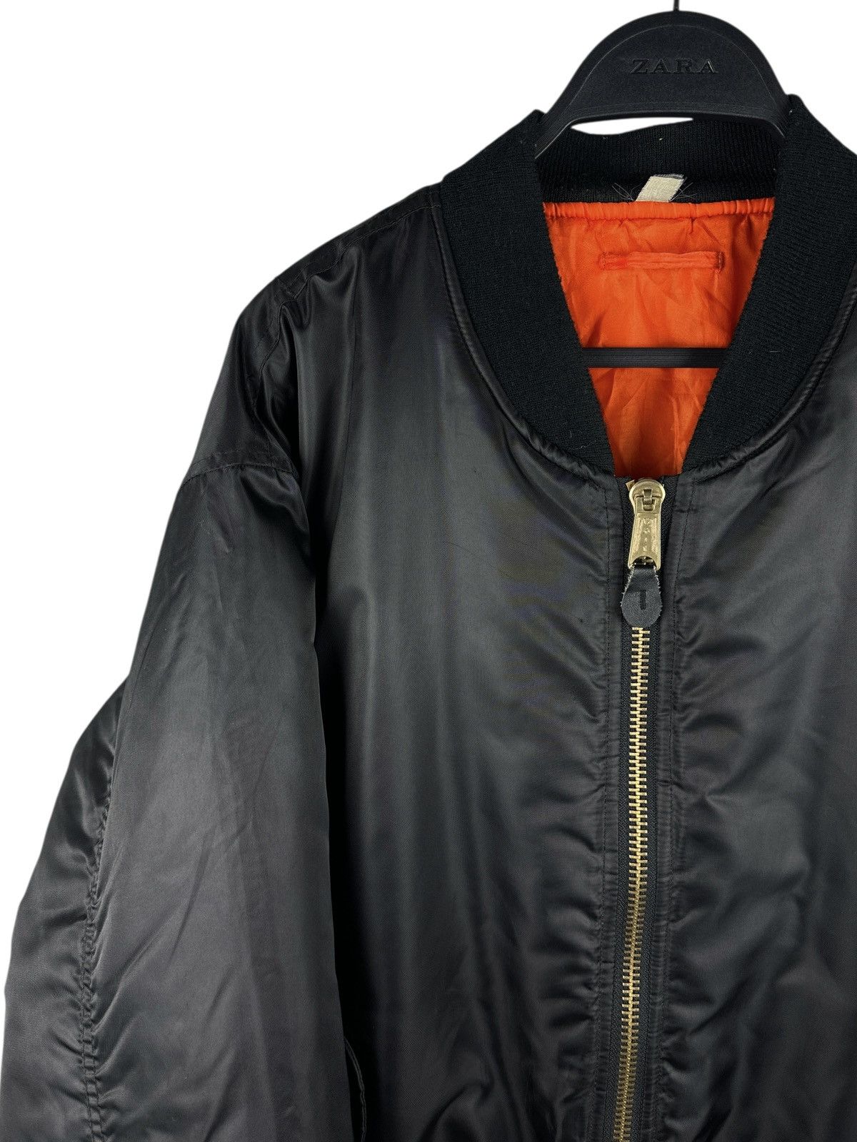 Vintage Vintage MA-1 Flyers Intermediate Men’s Bomber Jacket Black Size US XXL / EU 58 / 5 - 2 Thumbnail
