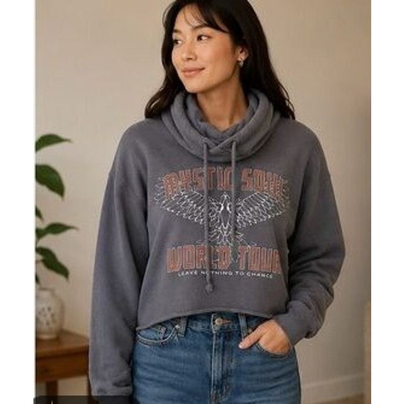 Hollister Hollister LS Crop Hoodie "Mystic Soul World Tour" - Size XS Size XS / US 0-2 / IT 36-38 - 1 Thumbnail