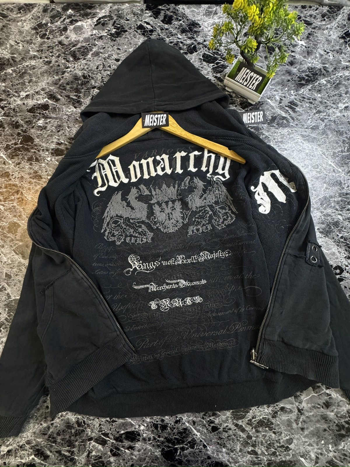 Monarchy Vintage Y2k Monarchy Reversible Hoodie Size US L / EU 52-54 / 3 - 4 Thumbnail