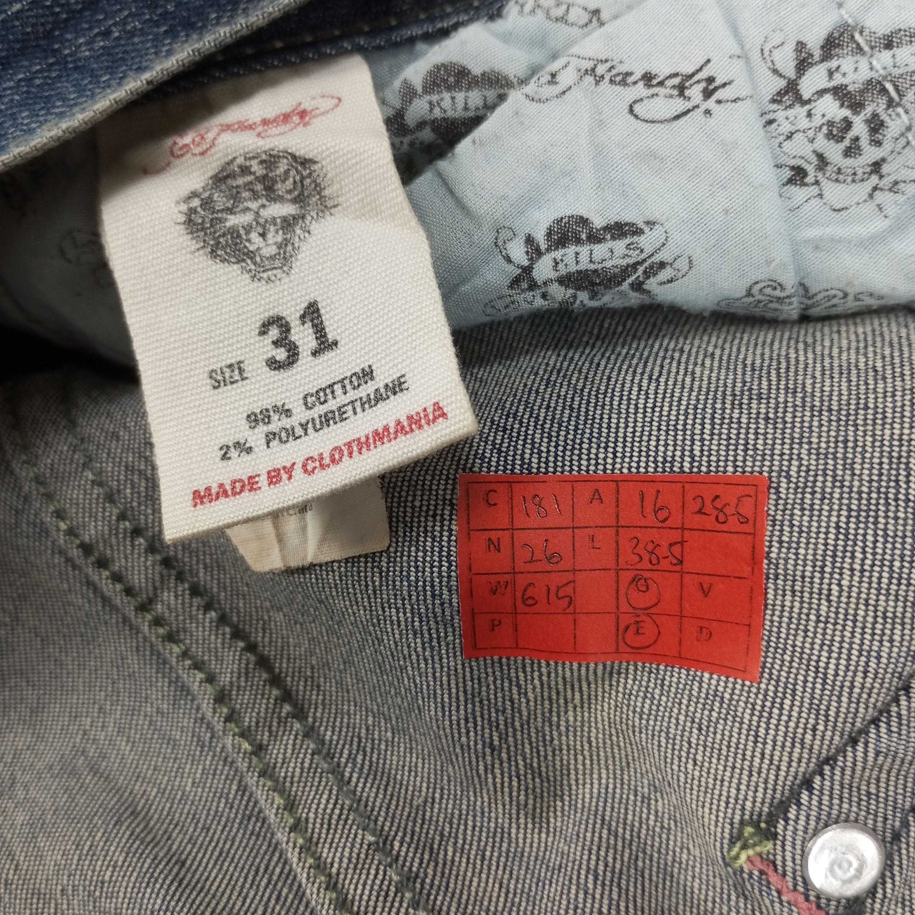 Christian Audigier × Ed Hardy × Vintage Ed Hardy Streetwear Style Jeans Skulls Design Size US 32 / EU 48 - 13 Thumbnail