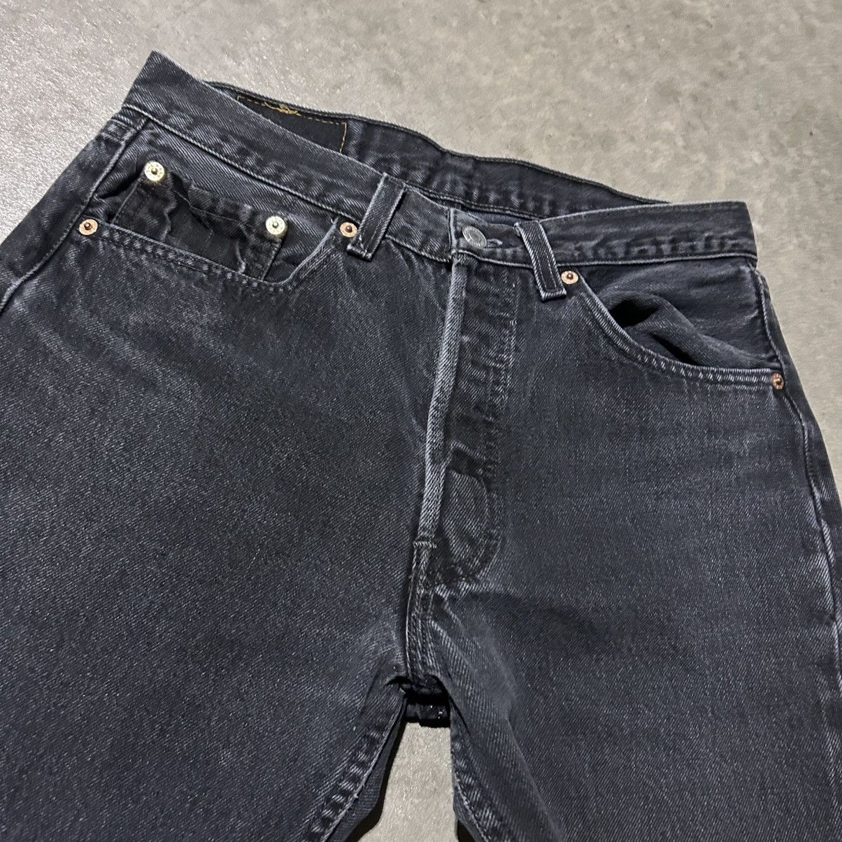 Levi's Vintage 90s Levis 501 faded black jeans 28x24 Size US 29 - 5 Thumbnail