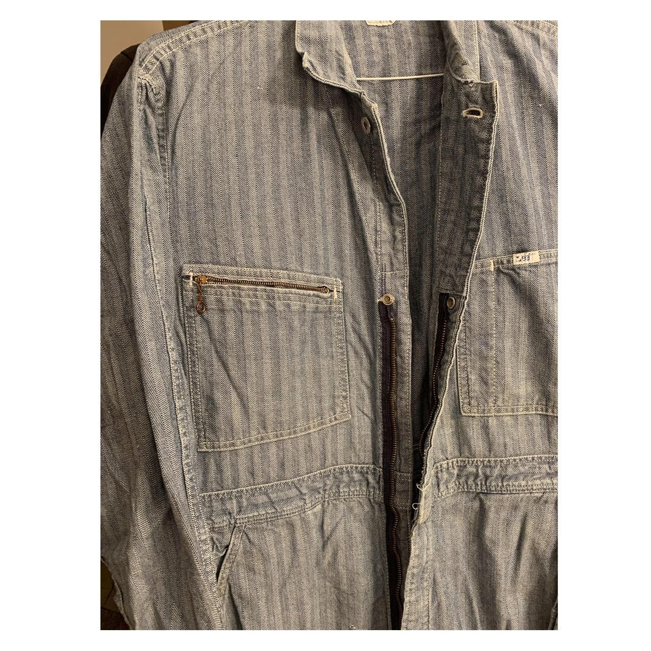 Lee 50s Sanforized Herringbone Engineer Pinstriped Union-Alls Size US 42 / EU 58 - 4 Thumbnail