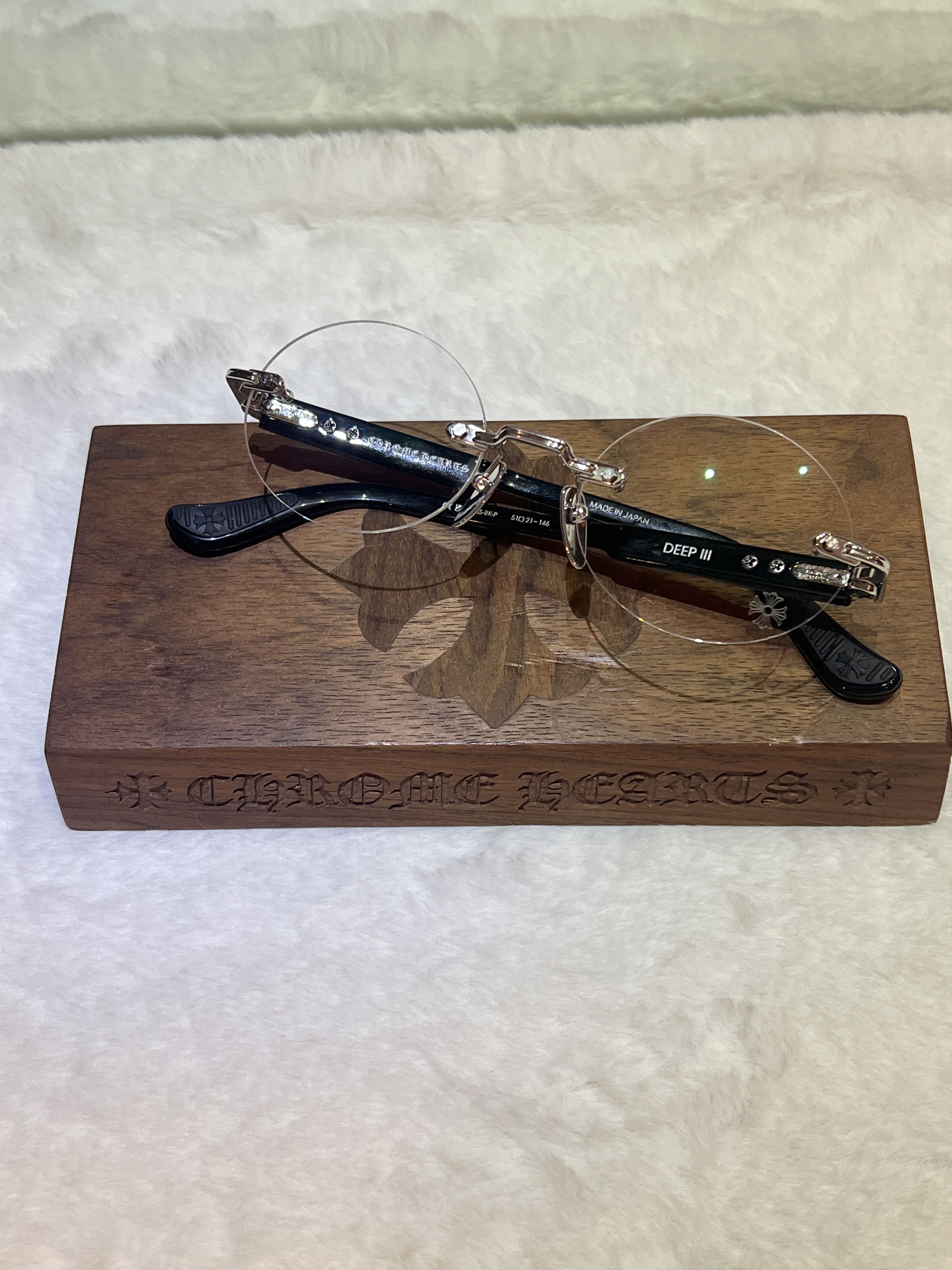 Chrome Hearts CHROME HEARTS DEEP III BLACK/SILVER GLASSES Size ONE SIZE - 12 Thumbnail