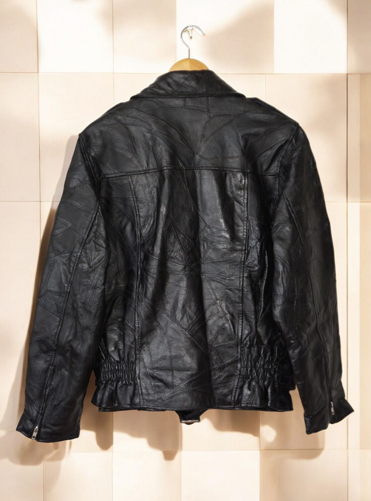 Vintage Vintage 90s RARE Patchwork Biker Leather Jacket Ramones Punk Size US M / EU 48-50 / 2 - 2 Thumbnail