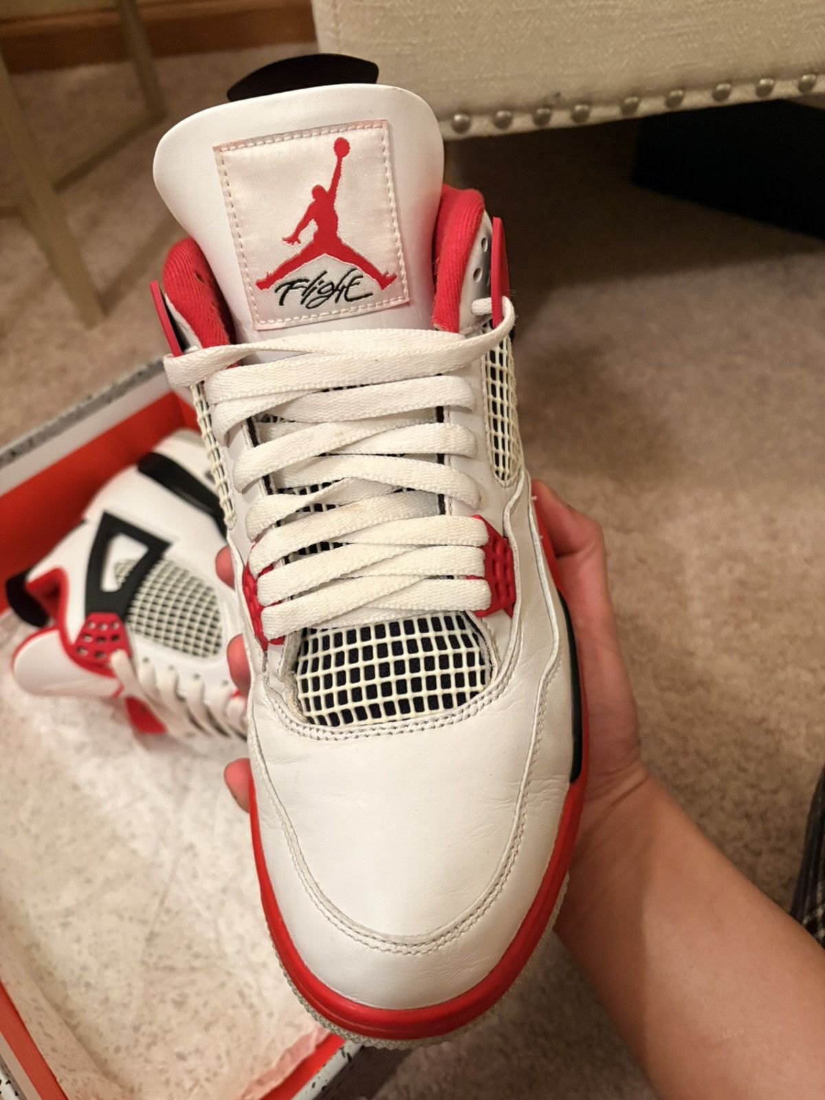 Jordan Brand Fire Red Jordan 4 Size US 11 / EU 44 - 3 Thumbnail