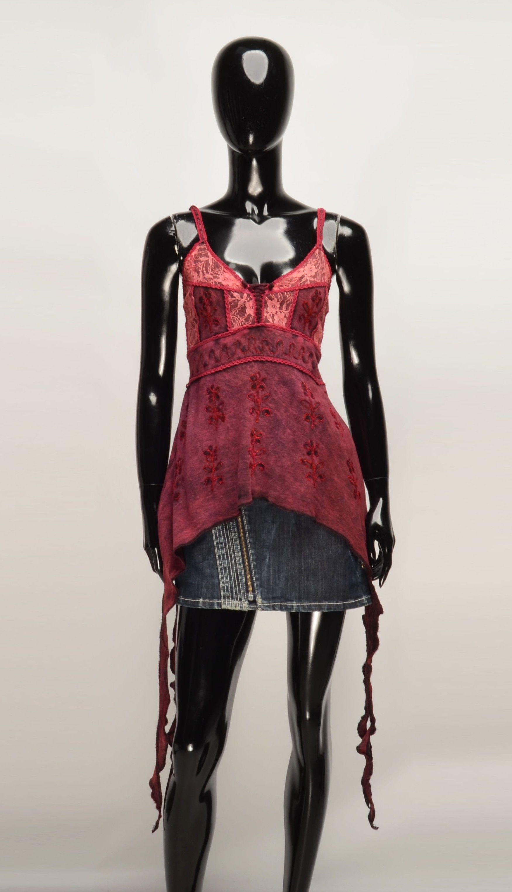 Other Vintage Fairy Y2K Boho Embroidered Straps Top Size S / US 4 / IT 40 - 1 Thumbnail
