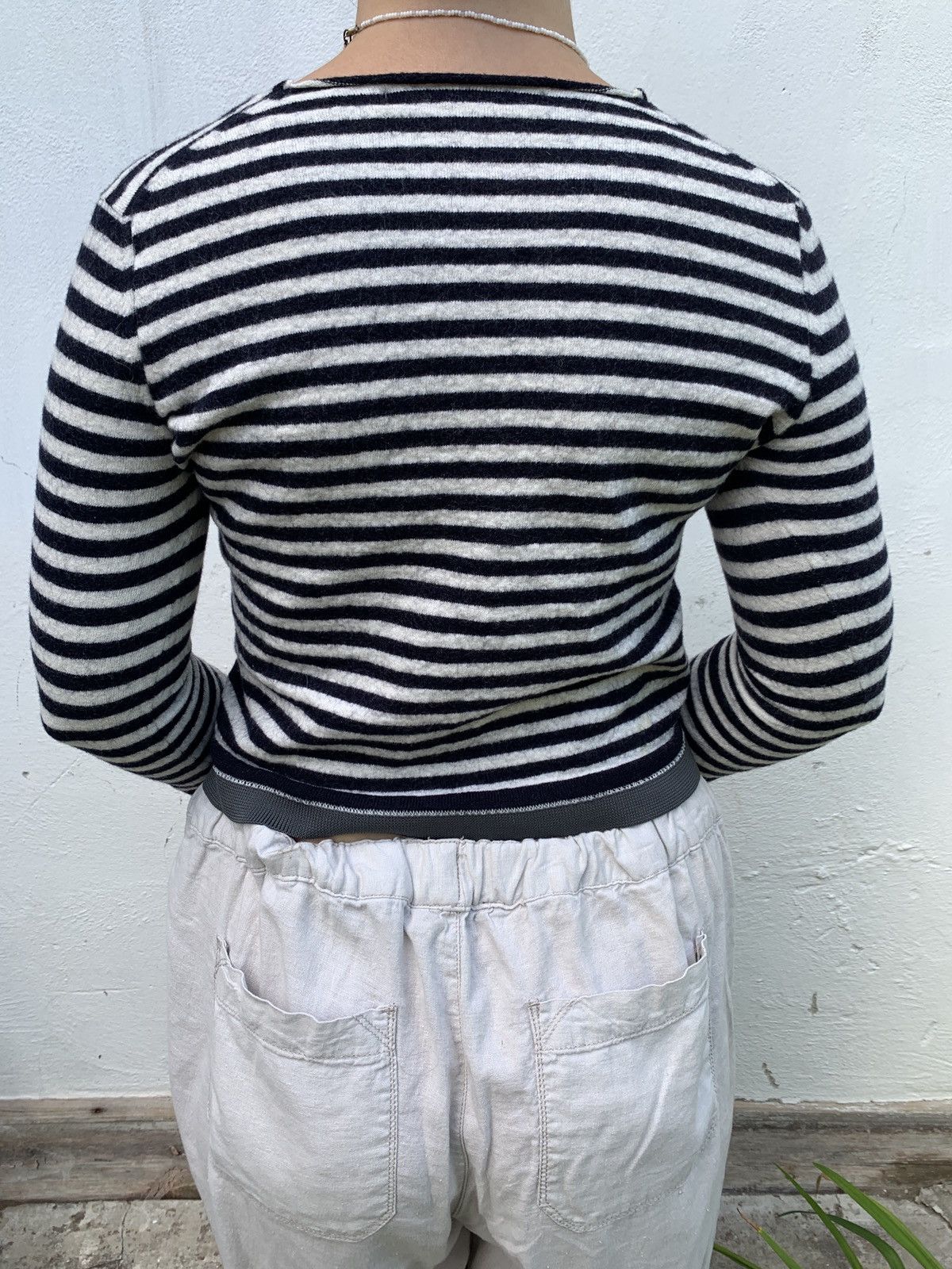Comme des Garcons Archive Comme des Garcons Striped Wool Crop Sweater Size M / US 6-8 / IT 42-44 - 7 Thumbnail
