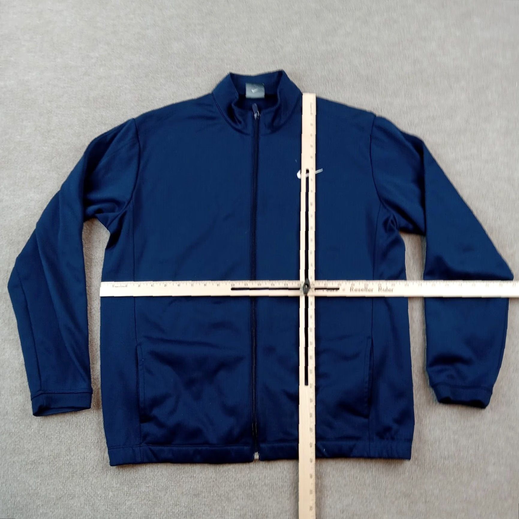 Nike Nike Sweatshirt Mens Large Blue Therma- Fit Long Sleeve Mock Neck Full Zip Size US L / EU 52-54 / 3 - 2 Thumbnail
