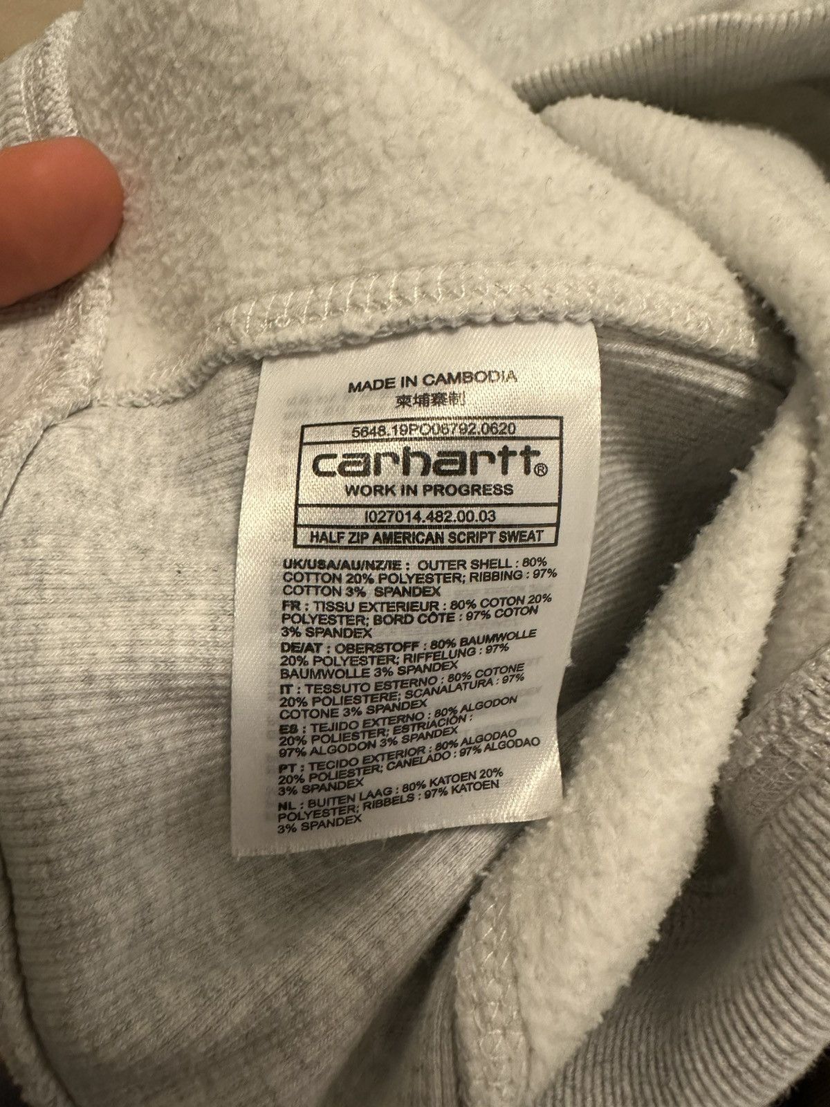 Carhartt CARHARTT HALF ZIP AMERICAN SCRIPT SWEAT Size US XL / EU 56 / 4 - 4 Thumbnail