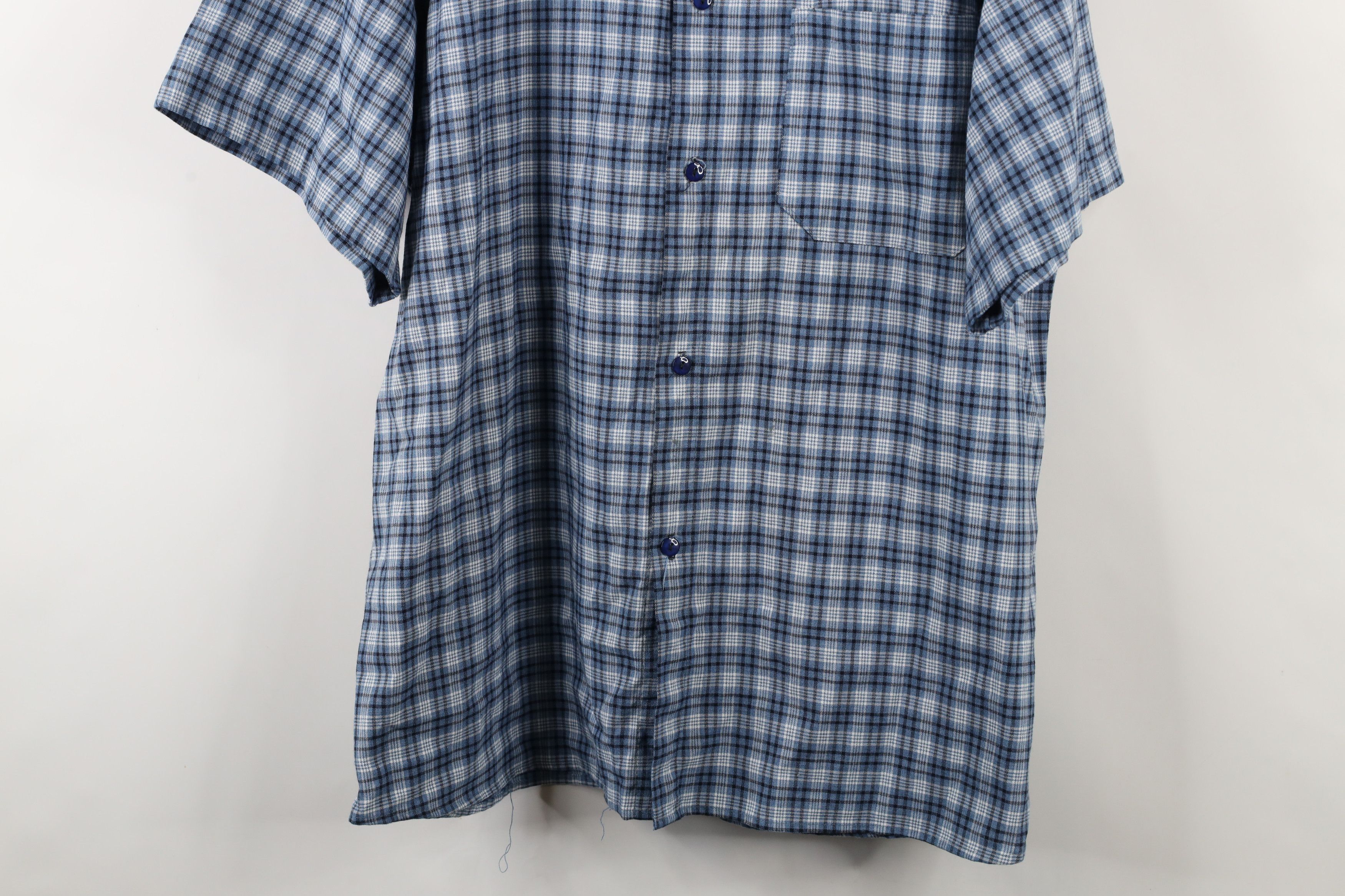 Tommy Hilfiger × Vintage Vintage 90s Tommy Hilfiger Short Sleeve Button Shirt Plaid Size US XL / EU 56 / 4 - 3 Thumbnail