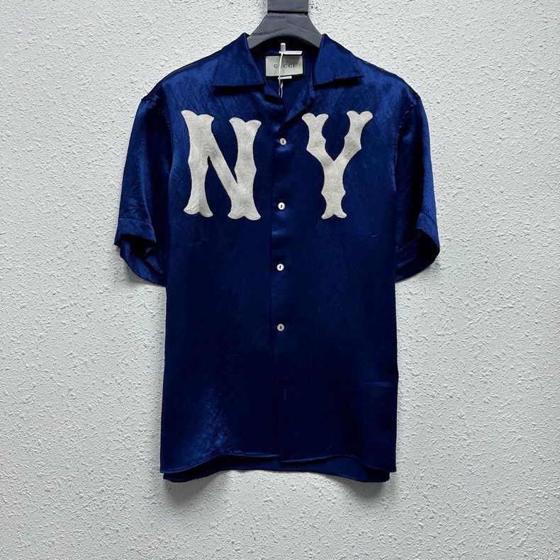 Gucci Gucci Embroidered silk short-sleeved shirt 2502-Nextarrow Size US S / EU 44-46 / 1 - 2 Thumbnail