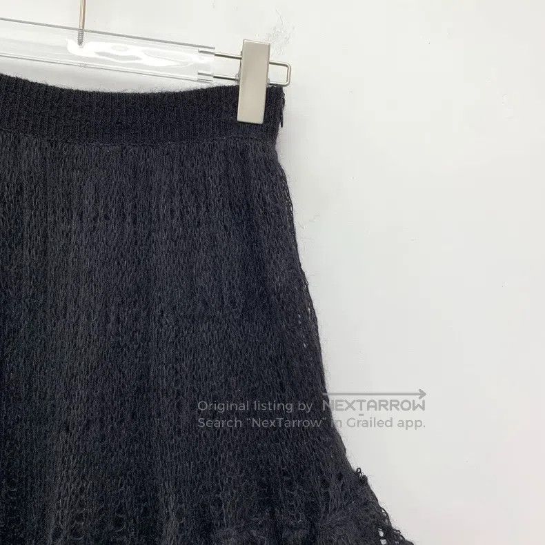 Dior Dior Black mulberry silk lace lace knitted skirt Size 25" / US 0 / IT 36 - 3 Thumbnail