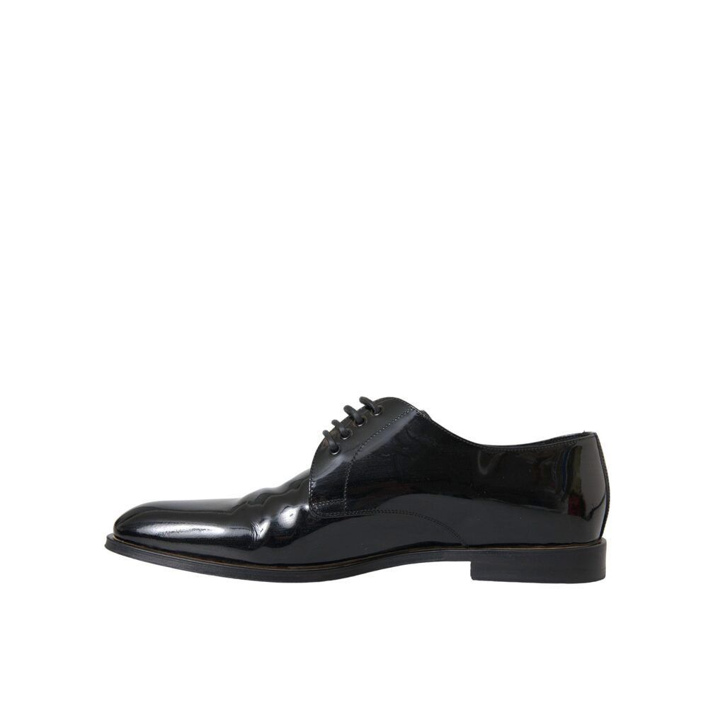 Dolce & Gabbana Dolce & Gabbana Black Patent Leather Derby Formal Dress Shoe Size US 9 / EU 42 - 5 Thumbnail