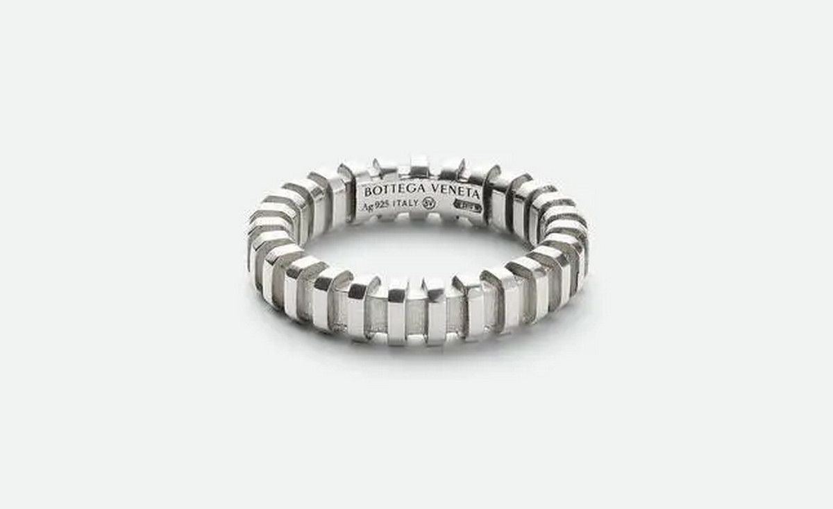 Bottega Veneta BOTTEGA VENETA Brick Sterling silver ring 7 15 authentic q Size ONE SIZE - 1 Thumbnail