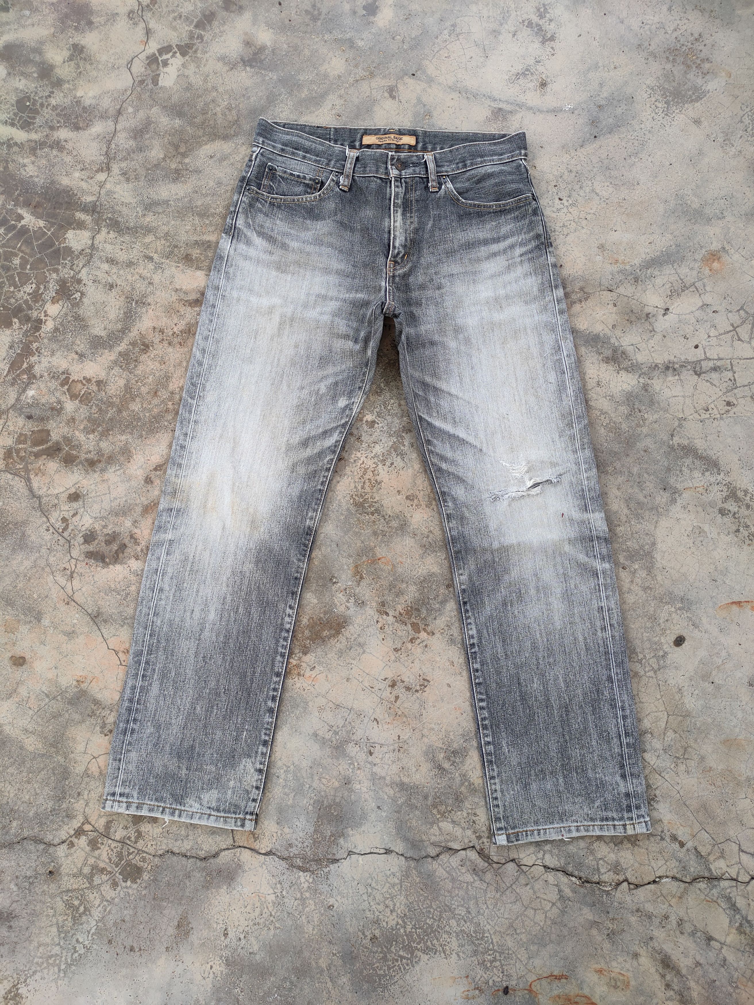 Japanese Brand JAPANESE VINTAGE FADED RIPPED JEANS DENIM PANTS Size US 32 / EU 48 - 2 Thumbnail