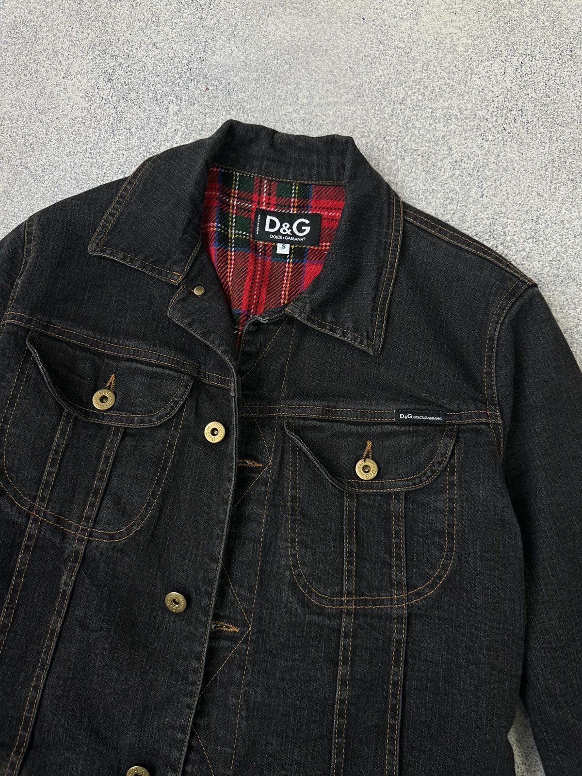 Dolce & Gabbana × Vintage Vintage Dolce&Gabbana HandPrinted Woman Denim Jacket Size S / US 4 / IT 40 - 9 Thumbnail