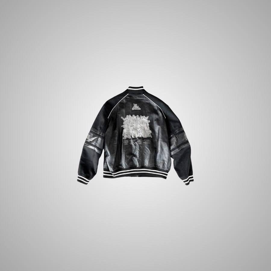 Louis Vuitton LOUIS VUITTON BLACK LEATHER VARSITY JACKET Size US XL / EU 56 / 4 - 2 Thumbnail