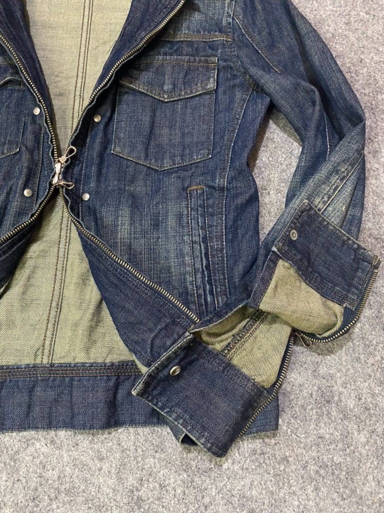 If Six Was Nine Vintage Shclussel Japan Bondage Denim Jacket Size US M / EU 48-50 / 2 - 5 Thumbnail