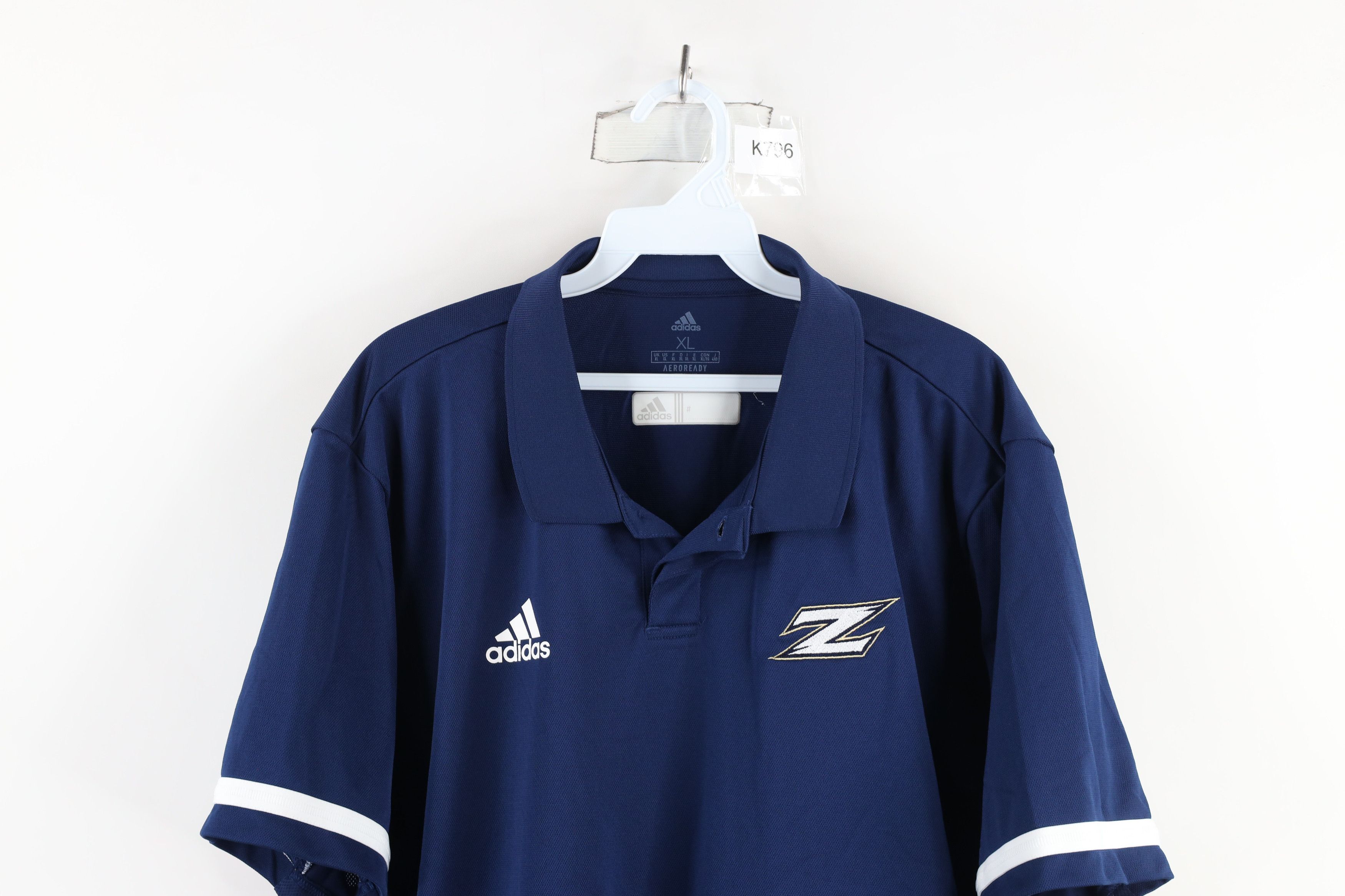 Adidas × Vintage Adidas University of Akron Baseball Collared Polo Shirt Blue Size US XL / EU 56 / 4 - 2 Thumbnail