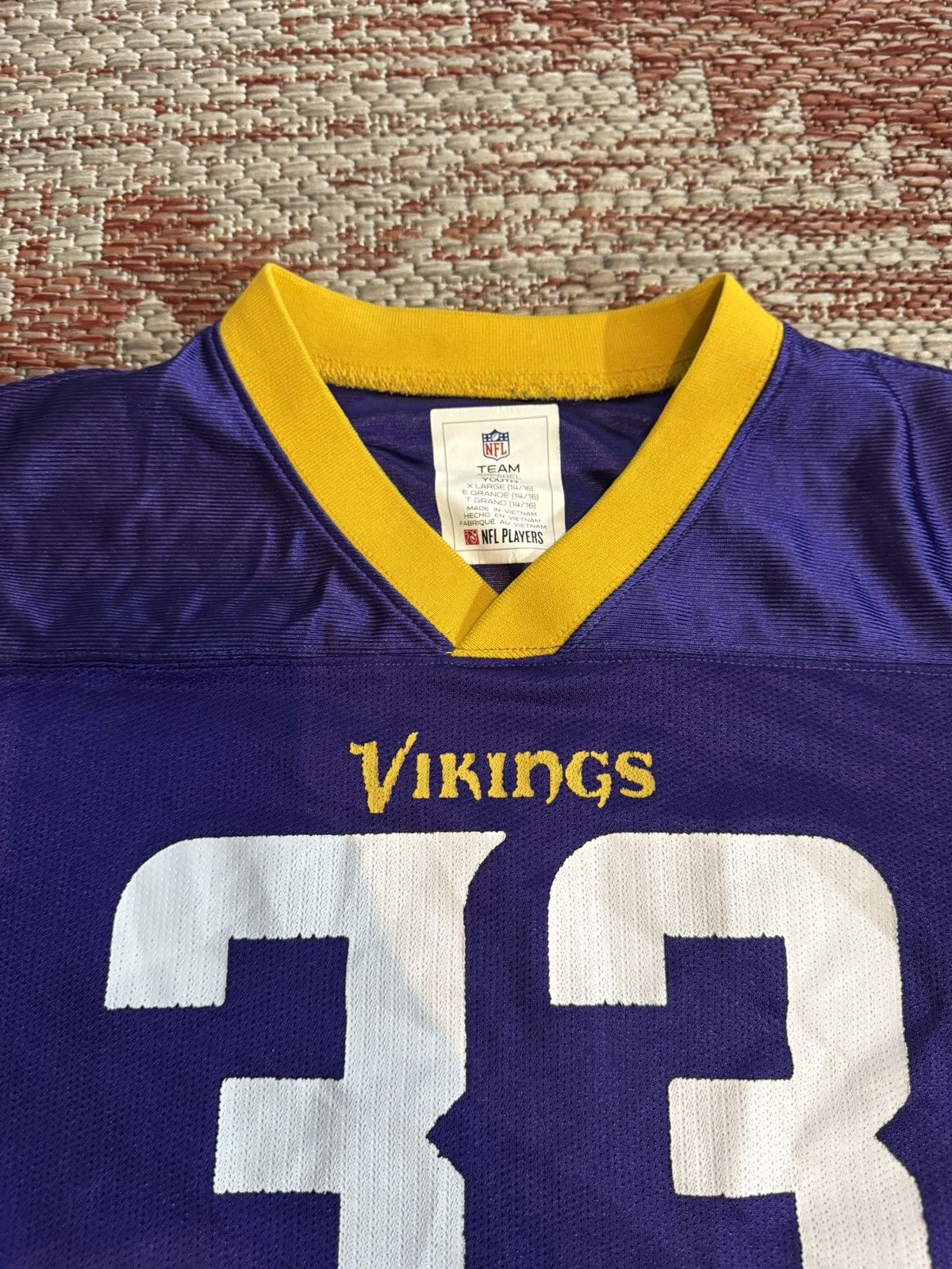 NFL Minnesota Vikings Kids Jersey Sz YM 8-10 Cook Puprle Size US XXS / EU 40 - 2 Thumbnail