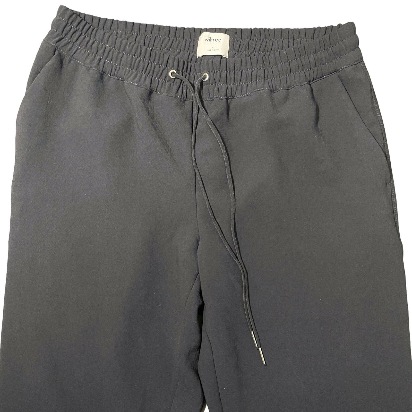 Aritzia Aritzia Wilfred Buffon Pant Drawstring Joggers Black Small Size 30" / US 8 / IT 44 - 2 Thumbnail