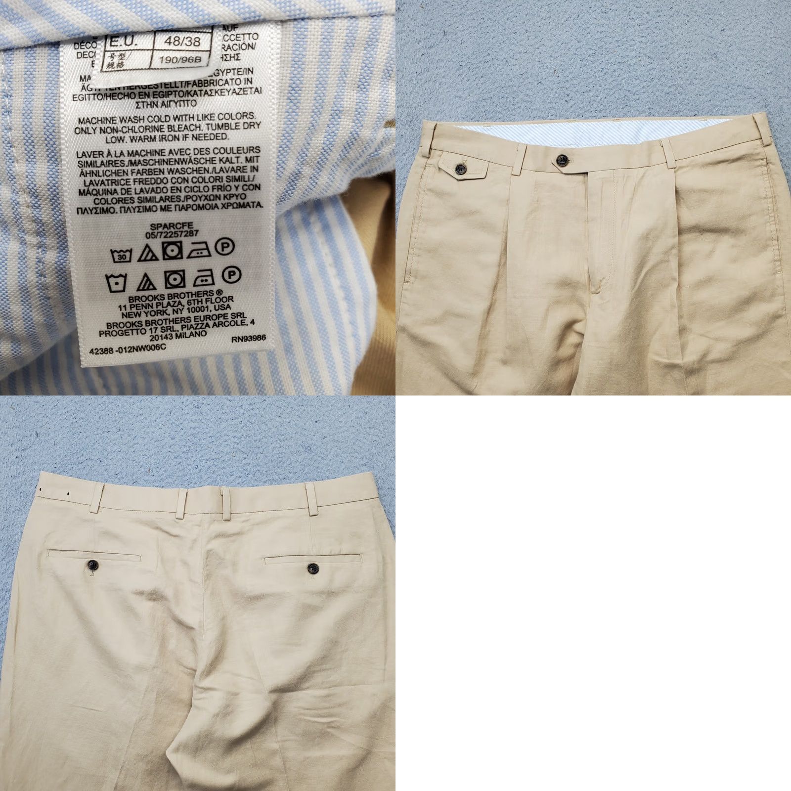 Brooks Brothers Brooks Brothers Mens Straight Chino Pants 38 Tan Pleated Regular Fit casual Business Clothing Size US 38 / EU 54 - 8 Thumbnail