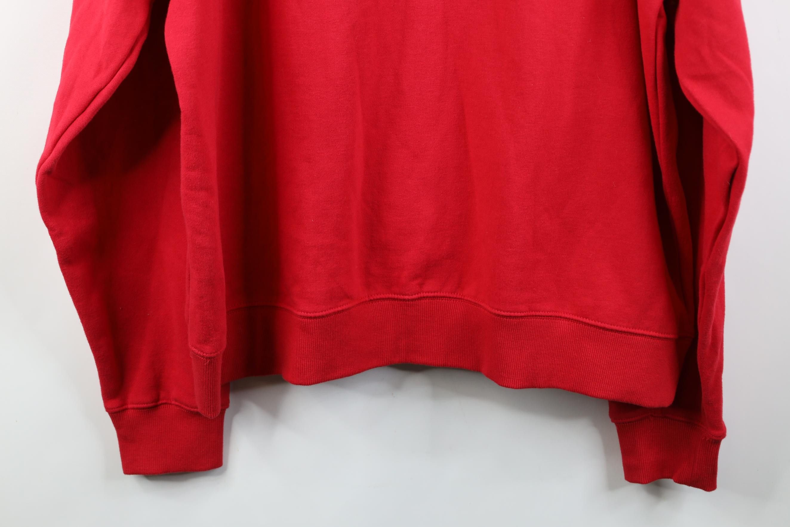 Vintage Deadstock Vintage 90s Streetwear Crewneck Sweatshirt Red Size US XXL / EU 58 / 5 - 11 Thumbnail
