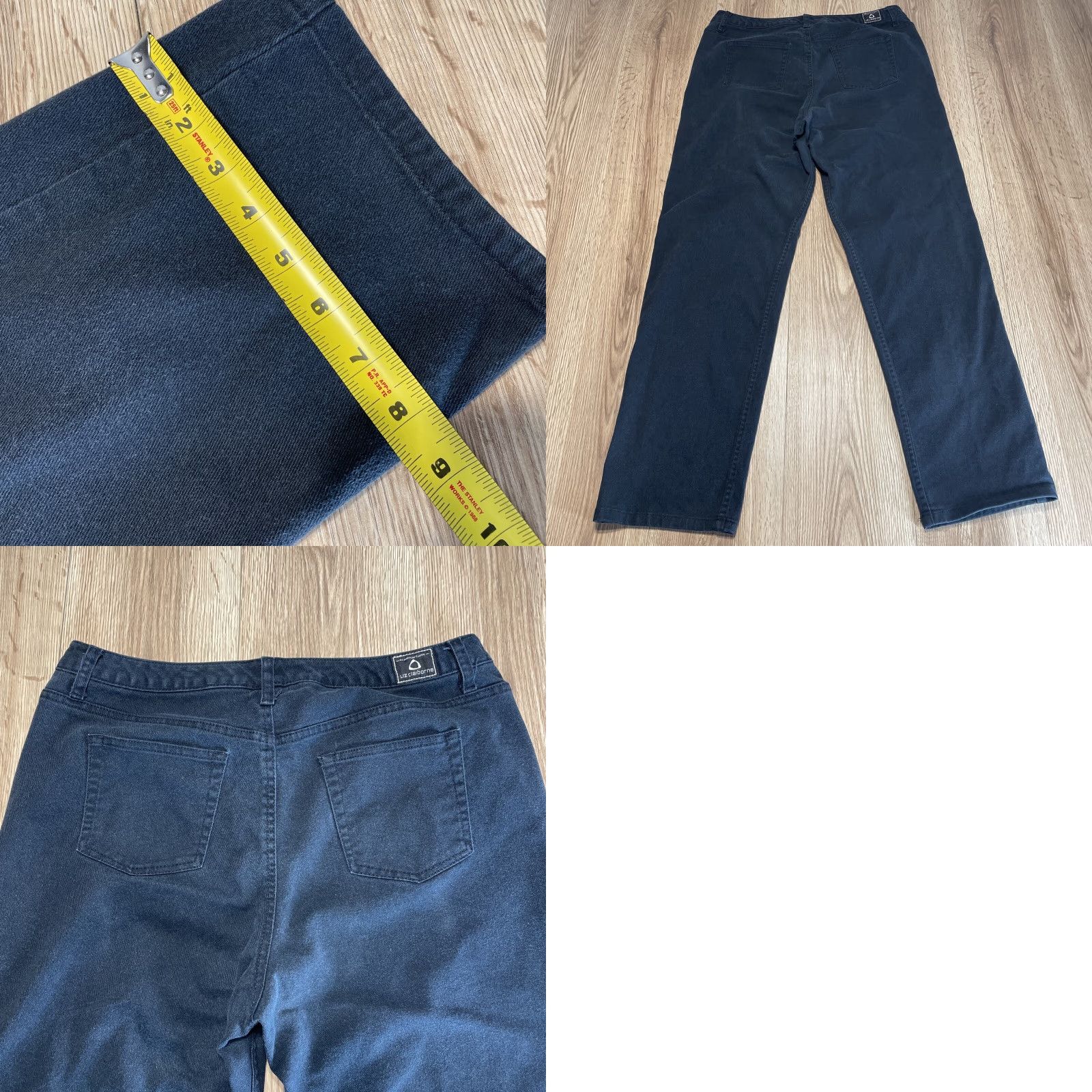 Liz Claiborne VINTAGE Liz Claiborne Women's Jeans Straight Leg 16 Black Stretch 90s Retro Size ONE SIZE - 8 Thumbnail