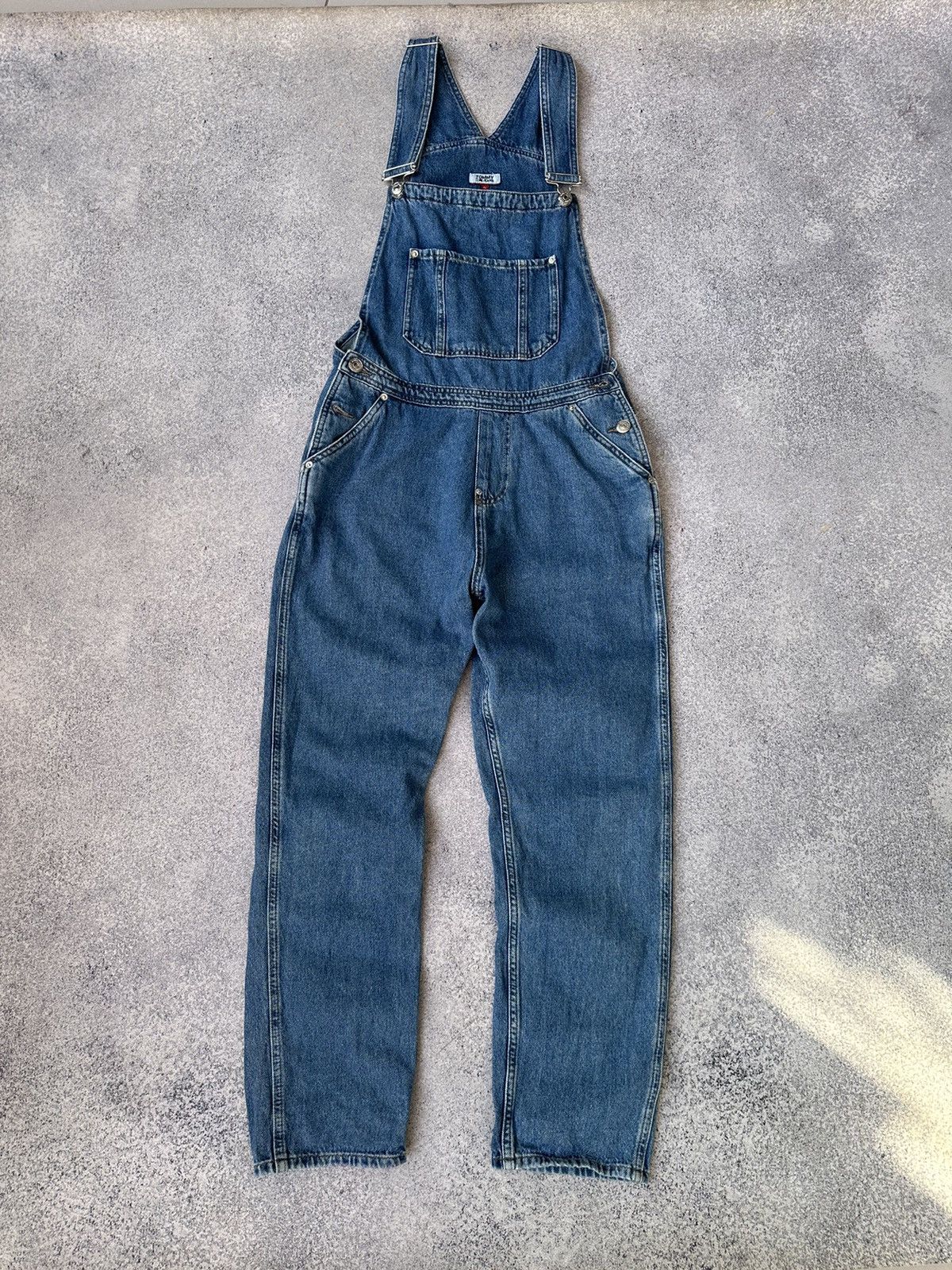 Pre-owned Tommy Hilfiger X Vintage Tommy Hilfiger Jeans Denim Overall In Blue