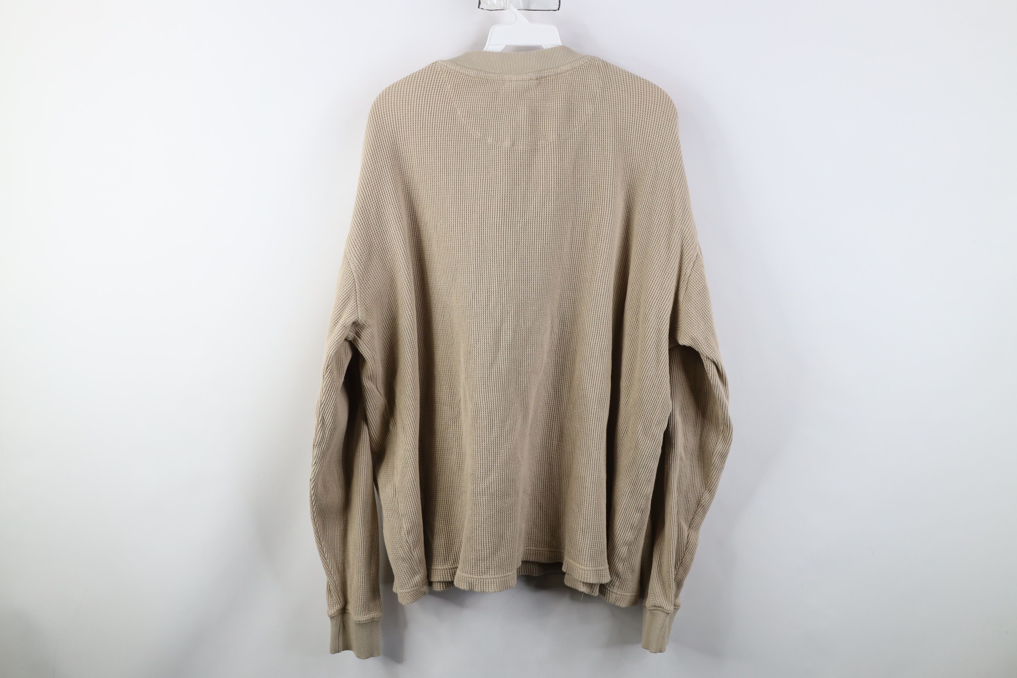 Cabelas Vintage 90s Cabelas Waffle Knit Long Sleeve Henley T-Shirt Size US XL / EU 56 / 4 - 10 Thumbnail
