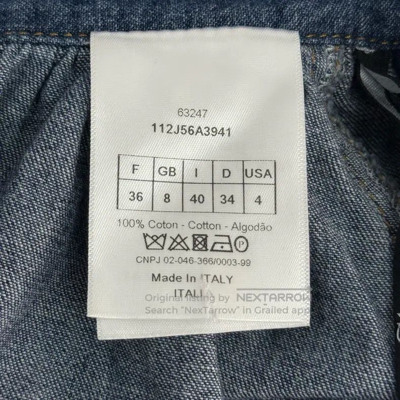 Dior Dior Washed blue colour-blocked denim skirt Size 24" / US 00 / IT 34 - 6 Thumbnail
