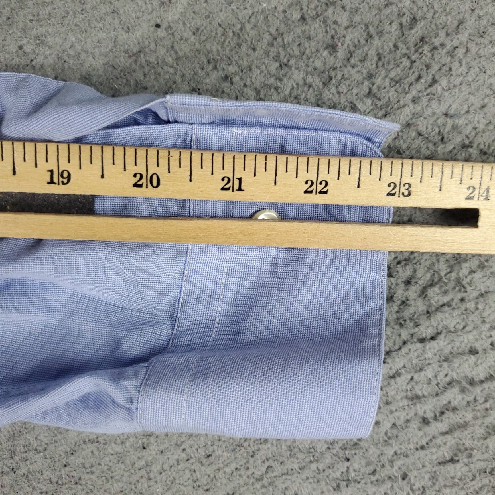 Ralph Lauren VINTAGE Ralph Lauren Dress Shirt Men Size 16.5 Blue Cotton Business Casual Long Sleeve Size 42R - 6 Thumbnail