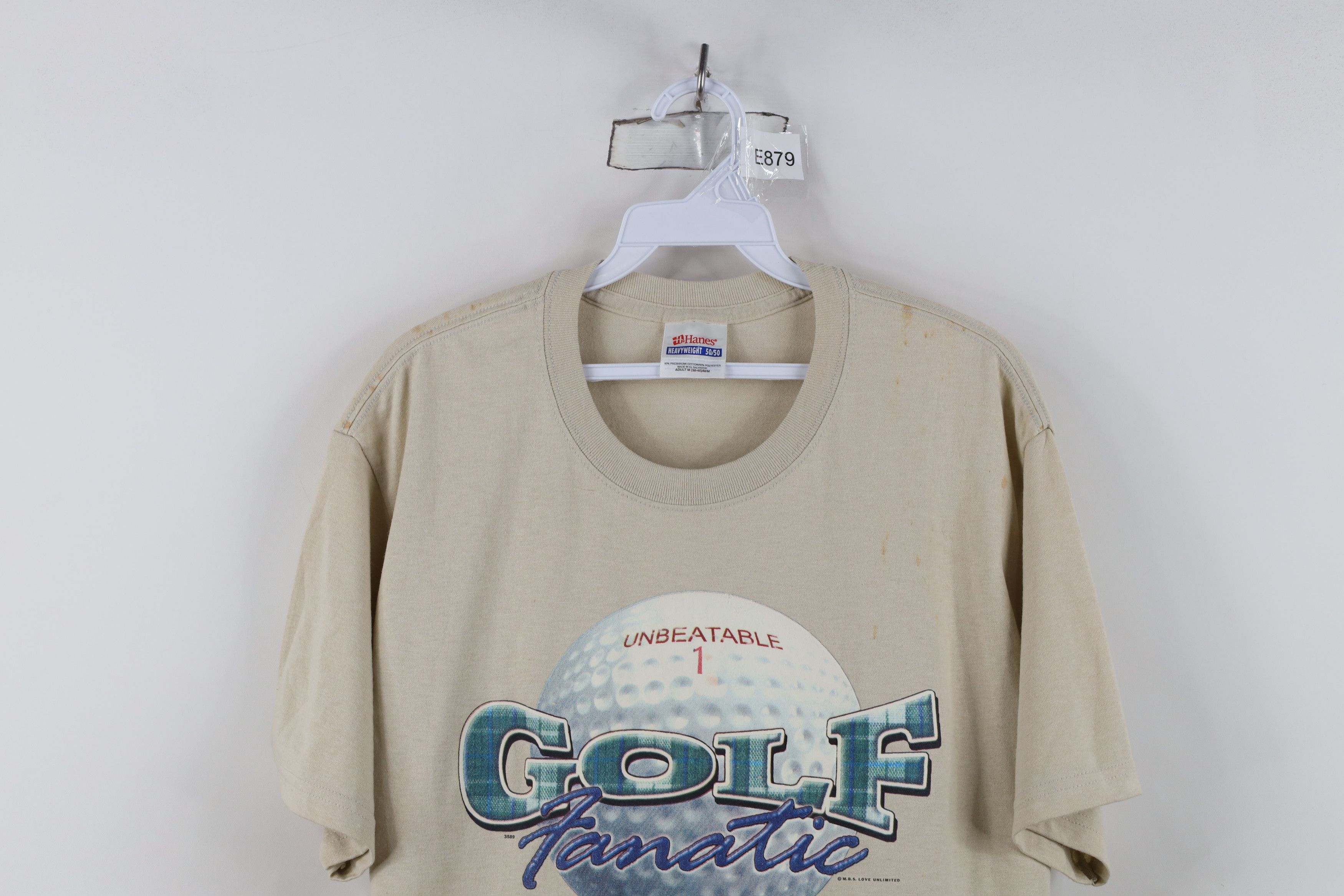Vintage Vintage 90s Streetwear Golf Fanatic Golfing T-Shirt Beige Size US M / EU 48-50 / 2 - 2 Thumbnail