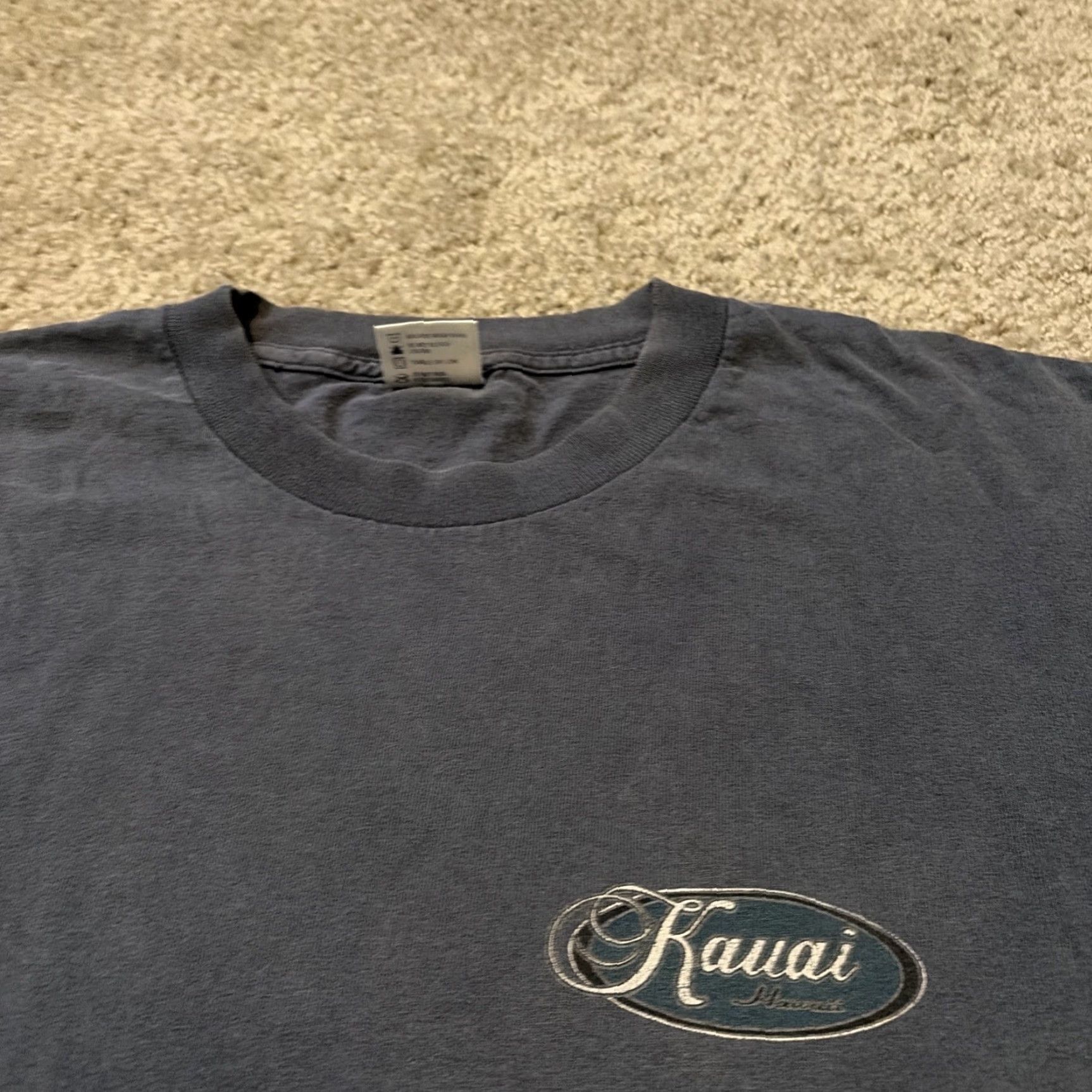 Vintage VINTAGE 90s Kauai Hawaii T-Shirt Navy Blue XL Alstyle Apparel & Activewear Men Regular Sized Shirt Size US XL / EU 56 / 4 - 4 Thumbnail