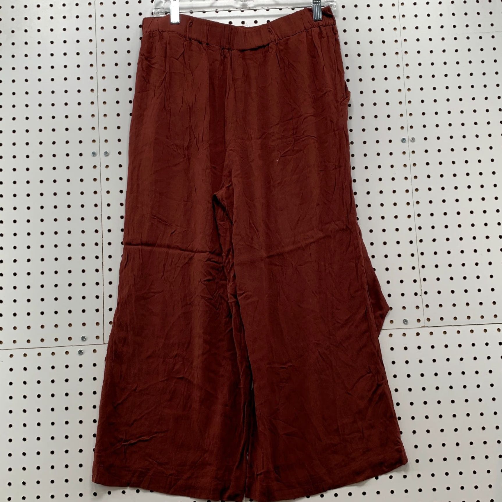 Vintage VINTAGE Wilfred Nanterre Pants Women’s Large Rust Brown Flowy Wide Leg Cropped 31x23.5 Size 24" / US 00 / IT 34 - 5 Thumbnail
